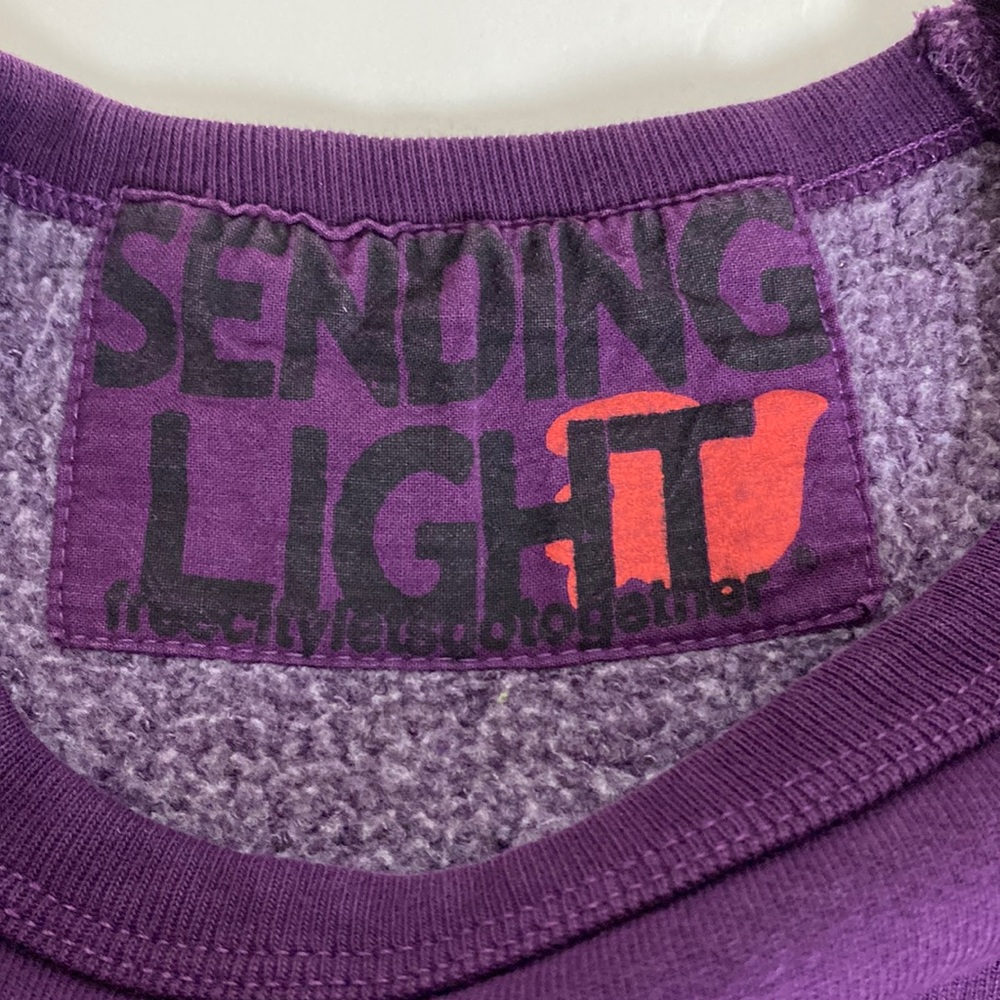 FREE CITY Sweatshirt Giant Open Hand Raglan in Purple women’s Size S - Picture 4 of 10